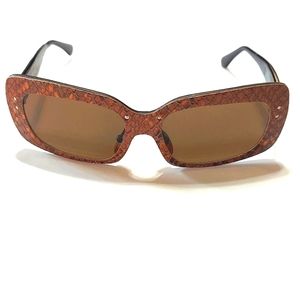 Histoire De Voir NWOT Ladies Faux Snakeskin Contour Sunglasses With Black Arm